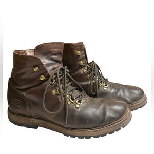 UGG Capulin Leather Waterproof Winter Snow Boot Brown Men’s Size 10.5